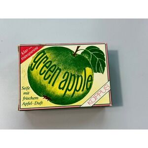 VINTAGE KAPPUS GREEN APPLE TRANSPARENT SOAP BAR MADE IN WEST GERMANY RARE